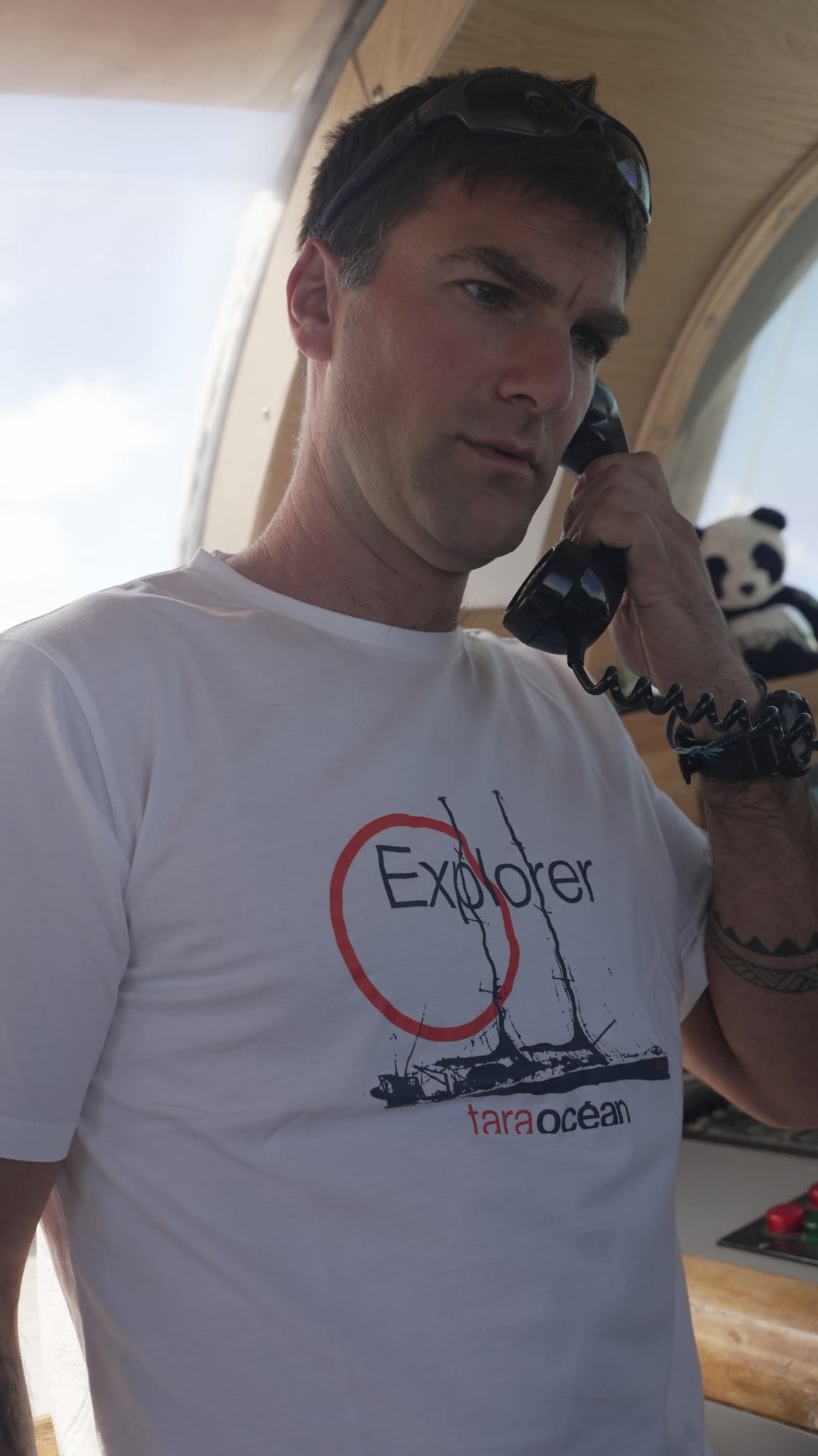 T-shirt blanc Tara "Explorer" - Homme
