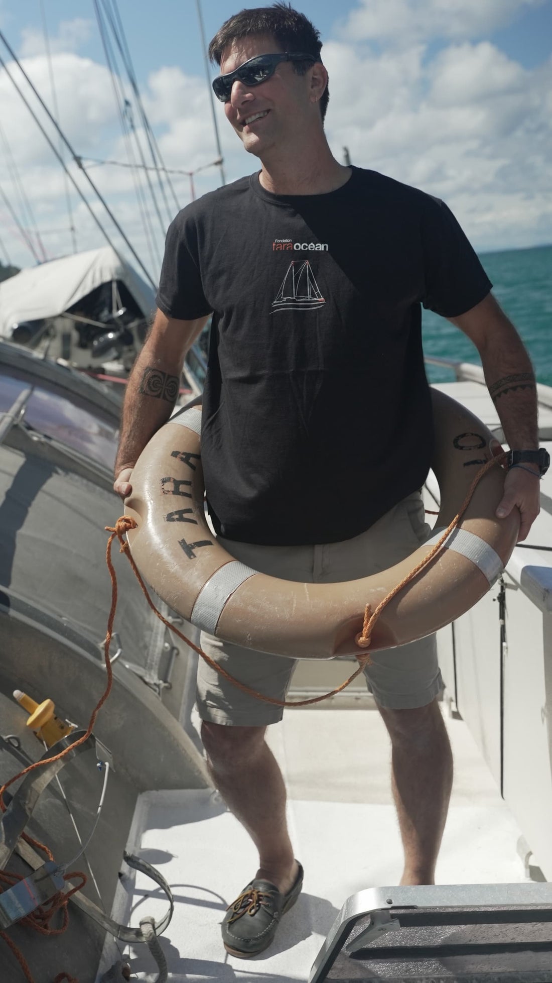 T-shirt noir Fondation Tara Océan - Homme