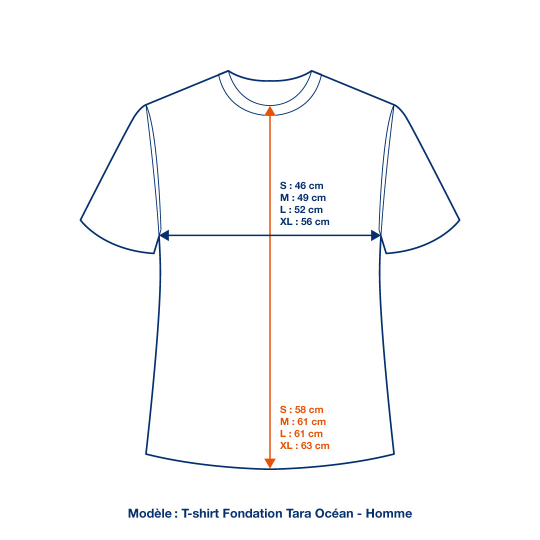 T-shirt blanc Fondation Tara Océan - Homme