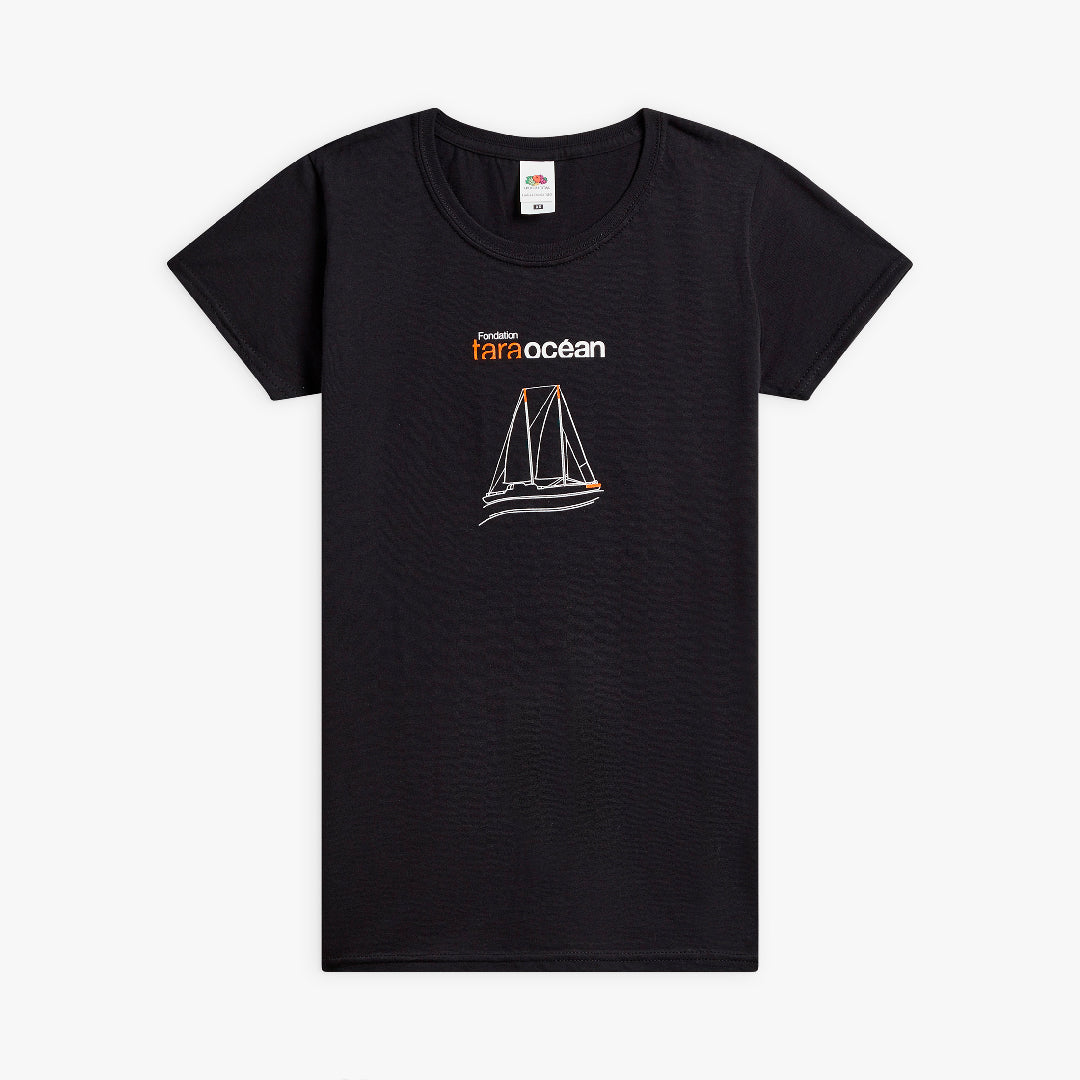 T-shirt noir Fondation Tara Océan - Femme
