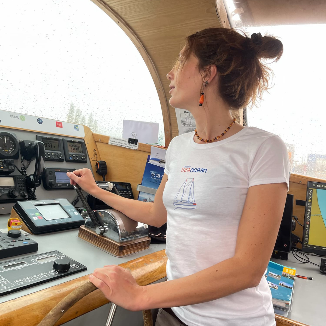 T-shirt blanc Fondation Tara Océan - Femme