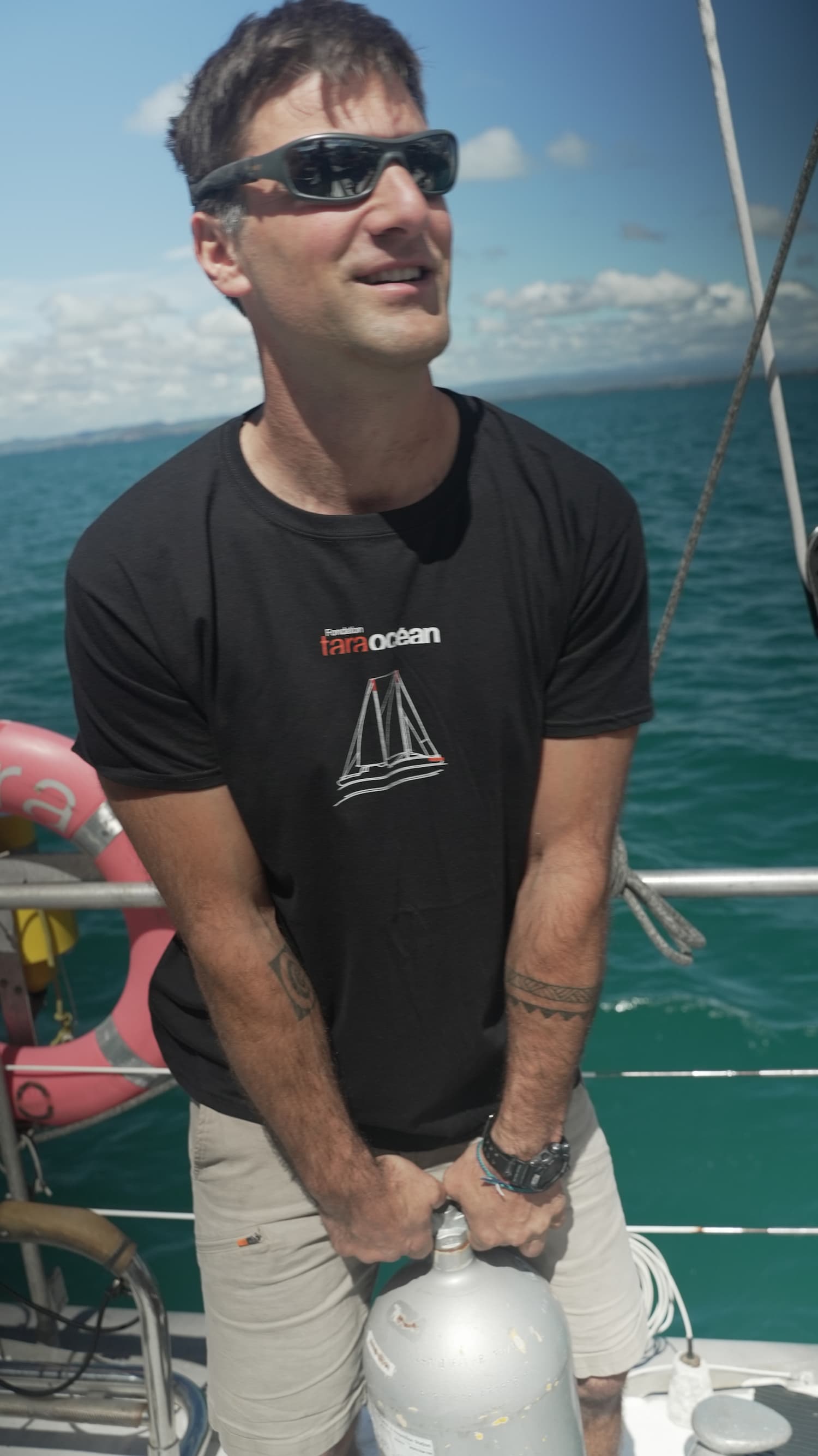 T-shirt noir Fondation Tara Océan - Homme